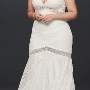 Galina Size 20W Lace Wedding Dress